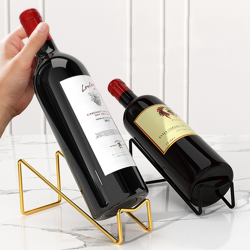 Kitchen Appliances Rack - Minimalist Countertop Wine Bottle Holder Stable