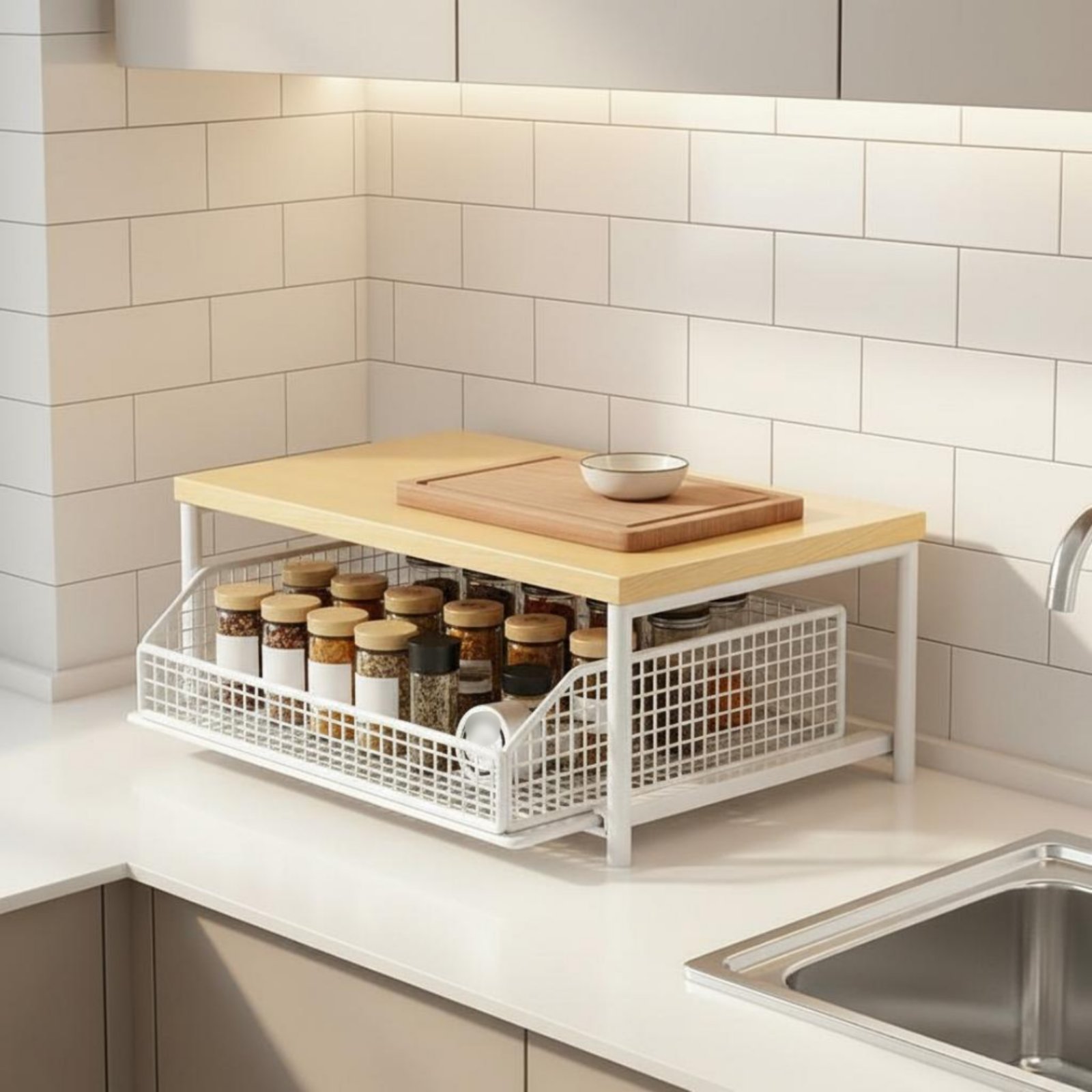 Kitchen Appliances Rack - 2-Tier Kitchen Counter Rack Versatile Countertop