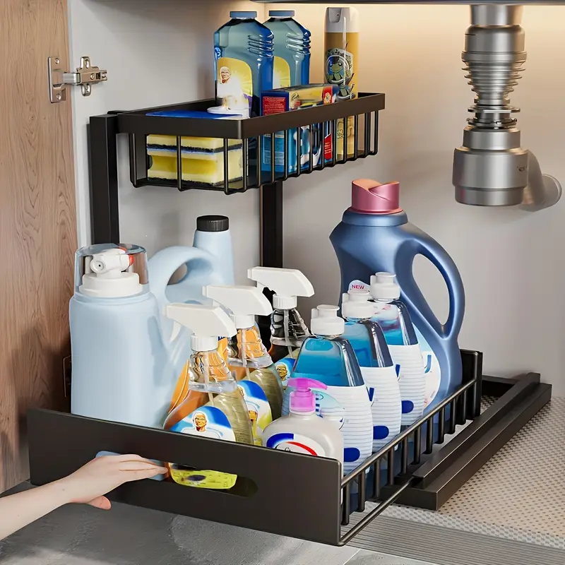 Kitchen Appliances Storage - Under Sink Organizer, Pull Out Cabinet
