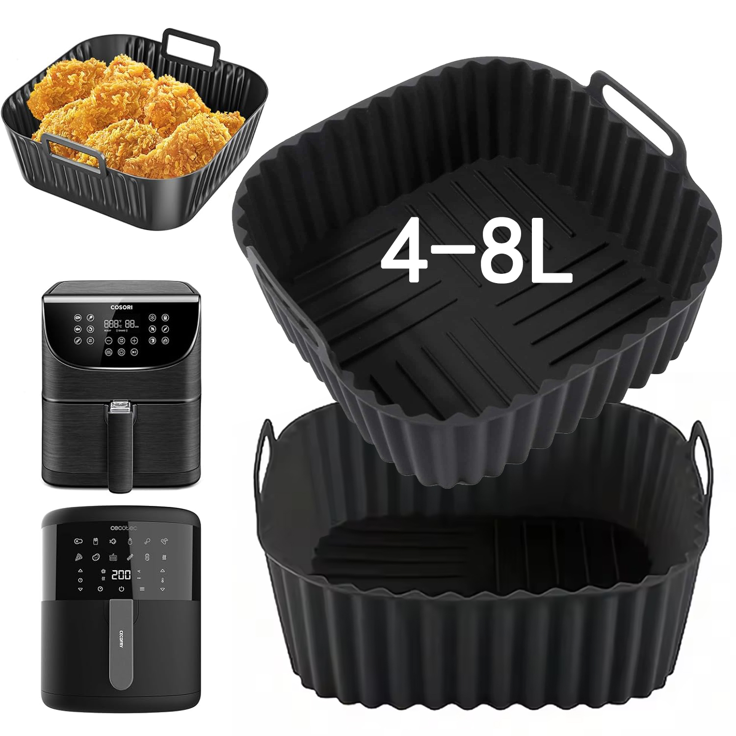Silicone Air Fryer Accessories – обзор и цена Air Fryer 5L Digital