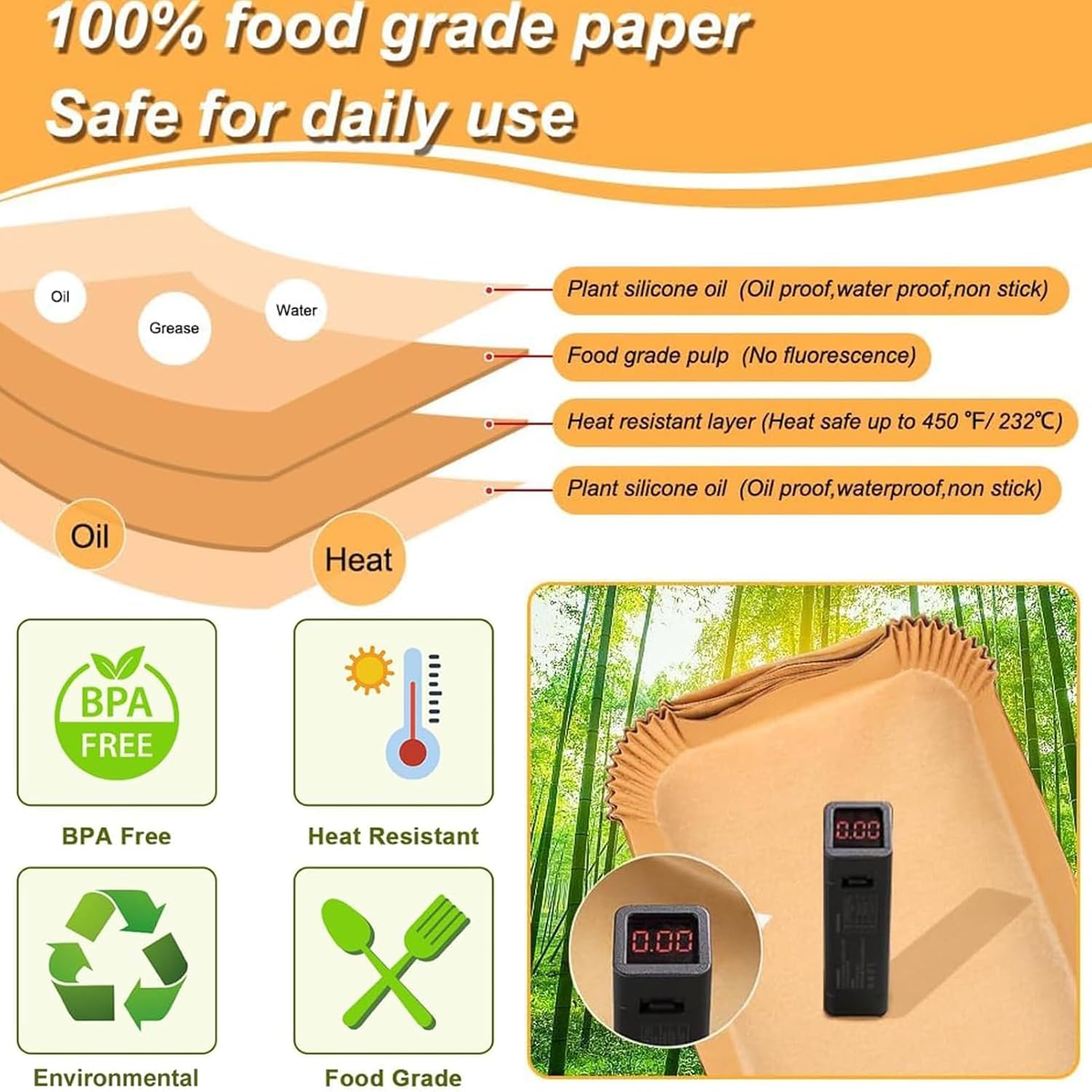 Air Fryer Baking Paper Parchme – обзор и цена Air Fryer 5L Digital