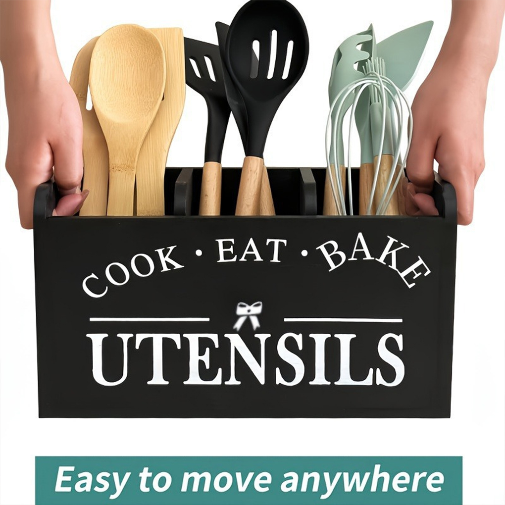 Wood Kitchen Utensils Holder U – обзор и цена Kitchen Appliances Storage