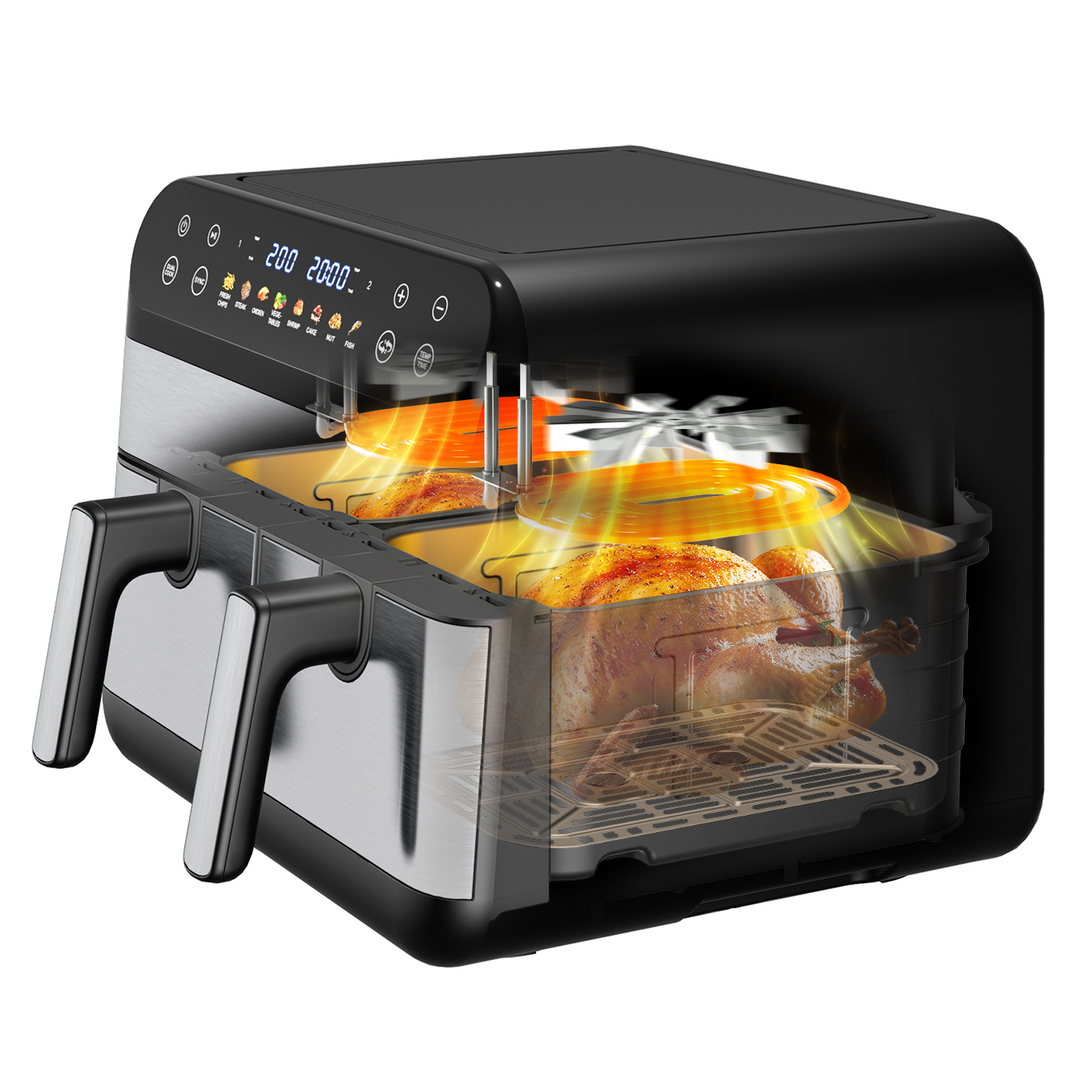 Double 5L Cooking Baskets Deep – обзор и цена Air Fryer 5L Digital