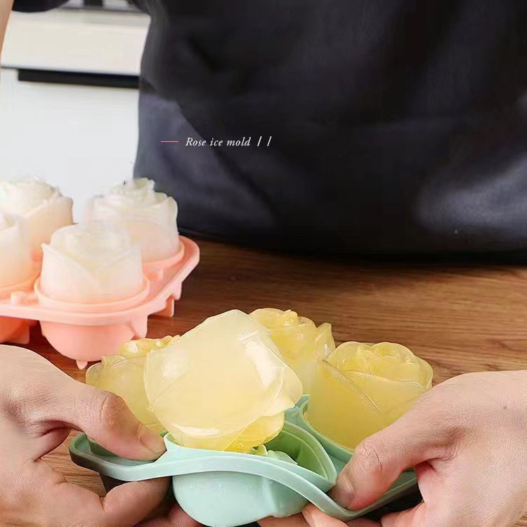 3D Rose Ice Molds 4 Holes Ice  – обзор и цена Kitchen Appliances Rack
