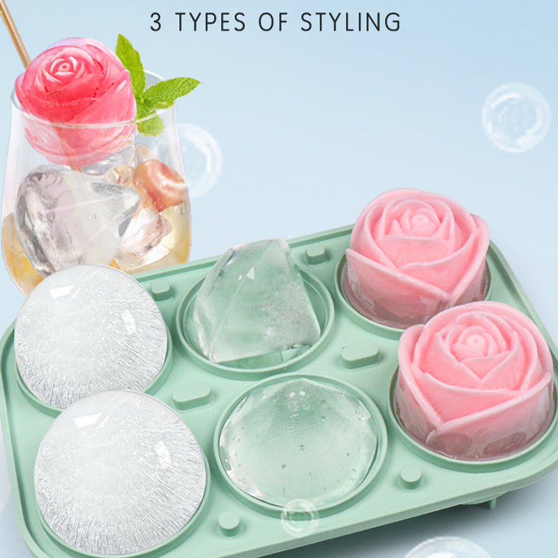 3D Rose Diamond Round Ice Cube – обзор и цена Kitchen Appliances Rack